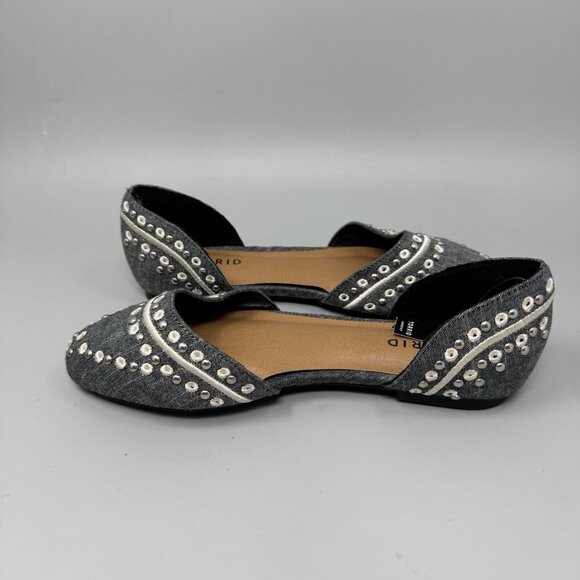Torrid Women's Chambrey Studded Pointed Toe D'Orsay Flats Size 6.5 New Denim - Picture 2 of 8